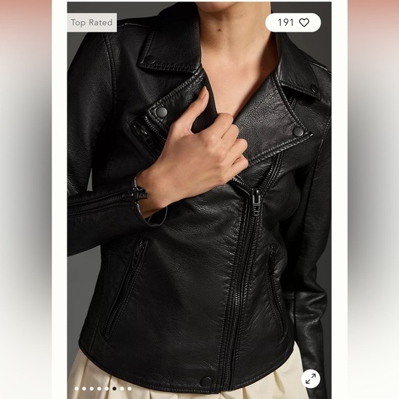 BlankNYC Anthropologie Matte Black Moto Jacket Onyx - Picture 6 of 7